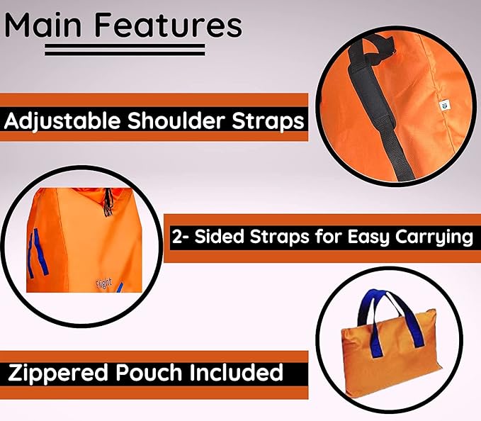 Alnoor USA Gate Check Bag for Single & Double Stroller Travel Bag for Air Plane | Extra Large & Ultra Durable - Includes Padded Shoulder Straps for Comfort & Durability With Pouch – Bonus E-Book-BubblyBeeBaby