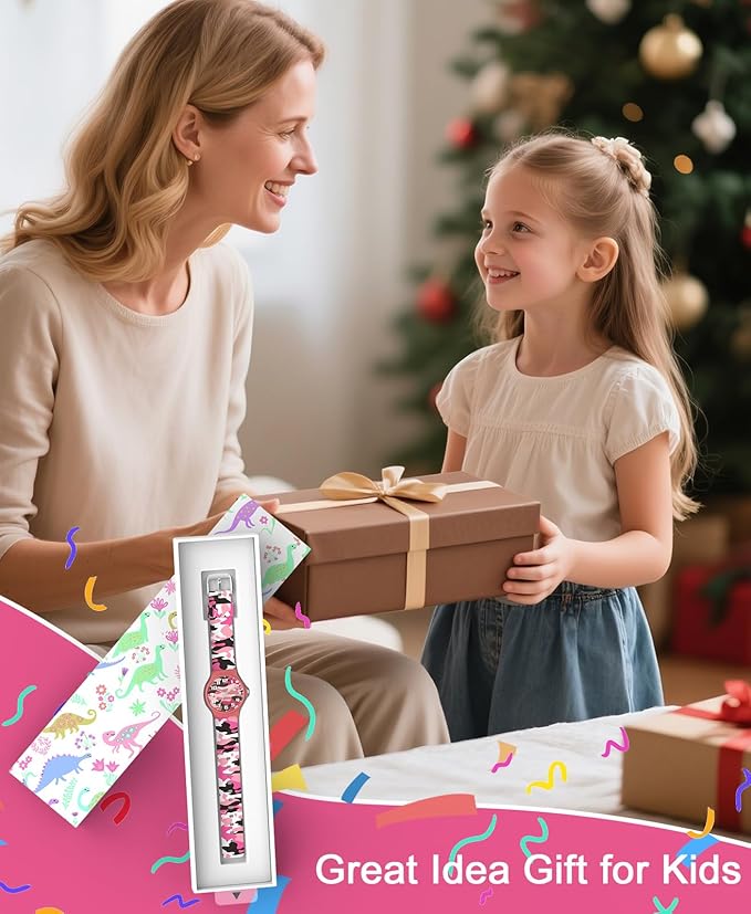 Kids Analog Watch Boys Girls, 30M Waterproof, Sports Watch for Boys, Easy to Read Children's Thin Dial Wrist Watches with Soft Band, for Ages 5-15 Kids Great Birthday Gifts Christmas Day-BubblyBeeBaby