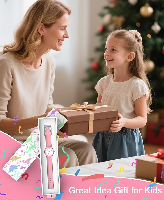 Kids Analog Watch Boys Girls, 30M Waterproof, Sports Watch for Boys, Easy to Read Children's Thin Dial Wrist Watches with Soft Band, for Ages 5-15 Kids Great Birthday Gifts Christmas Day-BubblyBeeBaby