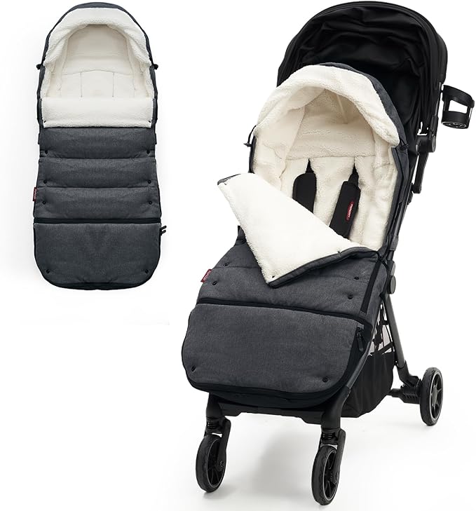 Momcozy Stroller Footmuff | Universal, Weather-Proof, Warm Stroller Bunting Bag | Extendable Winter Cover | Adjustable Buckle-BubblyBeeBaby