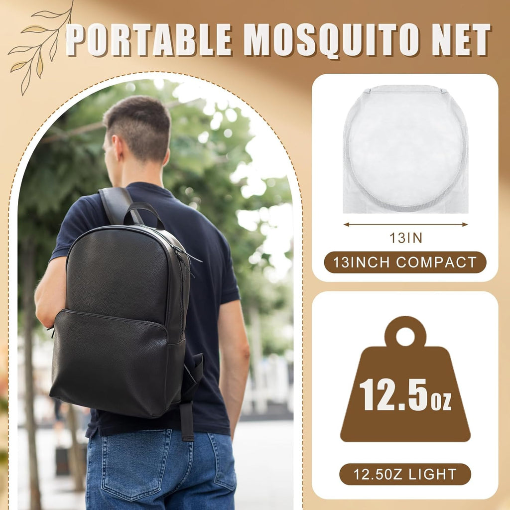 2 Pcs Large Pop up Mosquito Tent Portable Foldable Mosquito Bug Net for Bed Camping Travel Patio Outdoor 78 * 31 * 22 Inch Bug Netting Mesh Tent Canopy for Adults Baby Bedroom