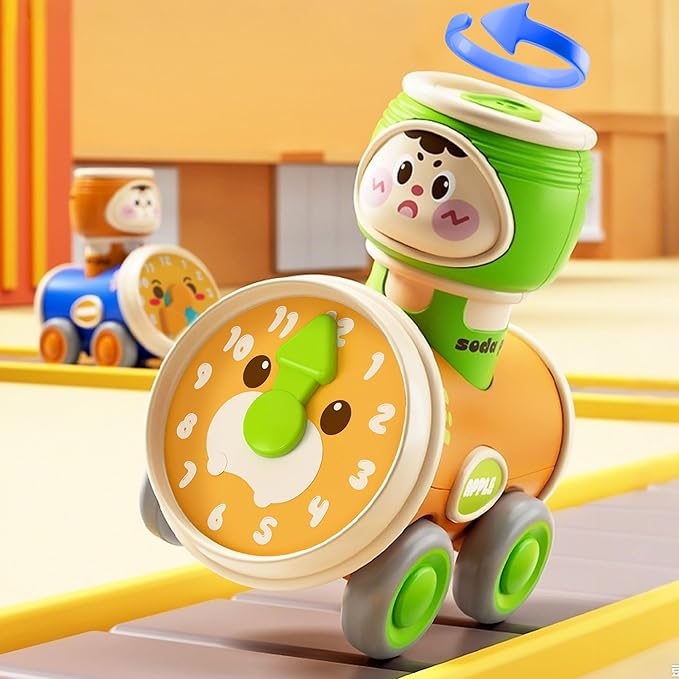 iPlay, iLearn Press to Go Car Toys Set for Toddlers 1-3, Baby Push Go Friction Racing Cars, Infant Play Vehicle Set, 1st Birthday Gifts for 6-9-12-18 Months, 1 2 3 One Years Old Boys Girls Child Kids-BubblyBeeBaby