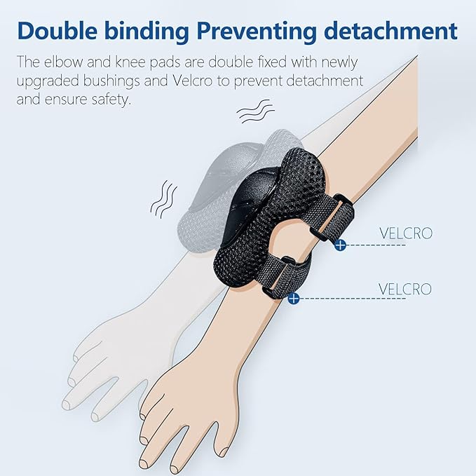 Kids Bike Helmet with Knee Elbow Wrist Pads Guards,Pink,for Ages 2-3-5-8-14,Sports Bicycle,Skate Scooter,Rollerblading with Unicorn Sticker-BubblyBeeBaby