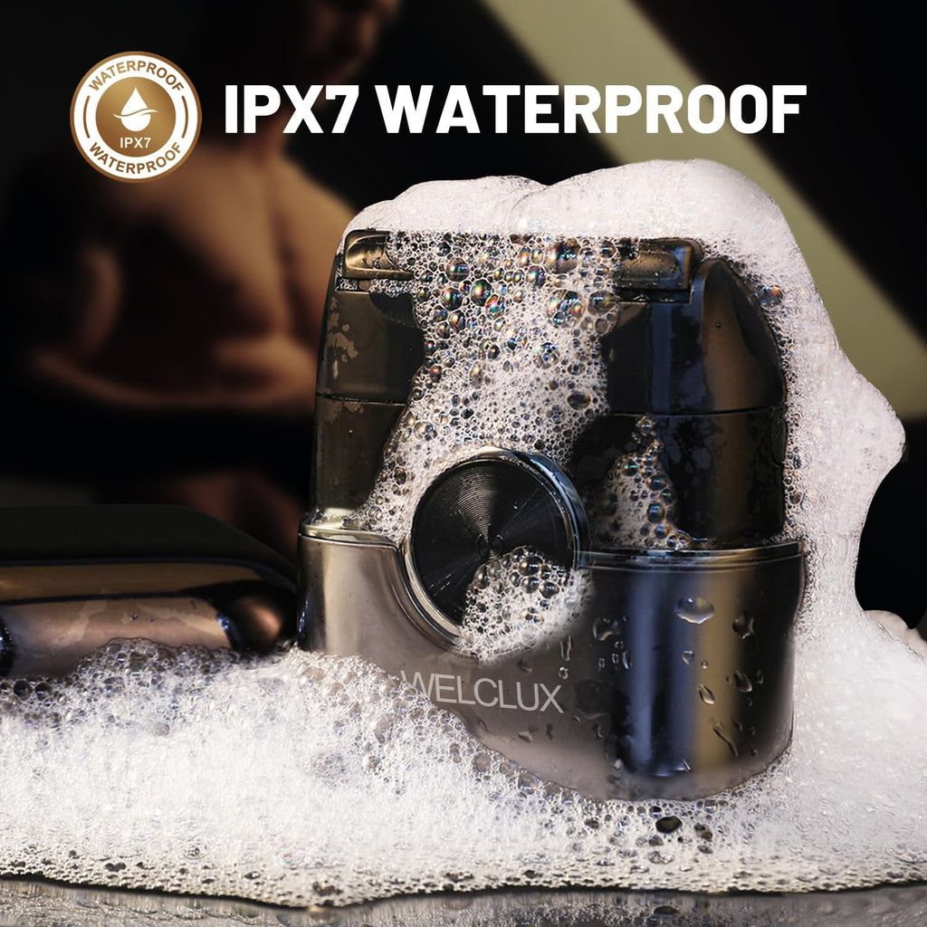 Electric Foil Shavers for Men: Upgraded Mini Electric Razor with 4 Floating Blades & Big LED Display - Foil Shaver for Men with 2 Gears Adjustable - Face Shaver with IPX7 Waterproof,USB Type C