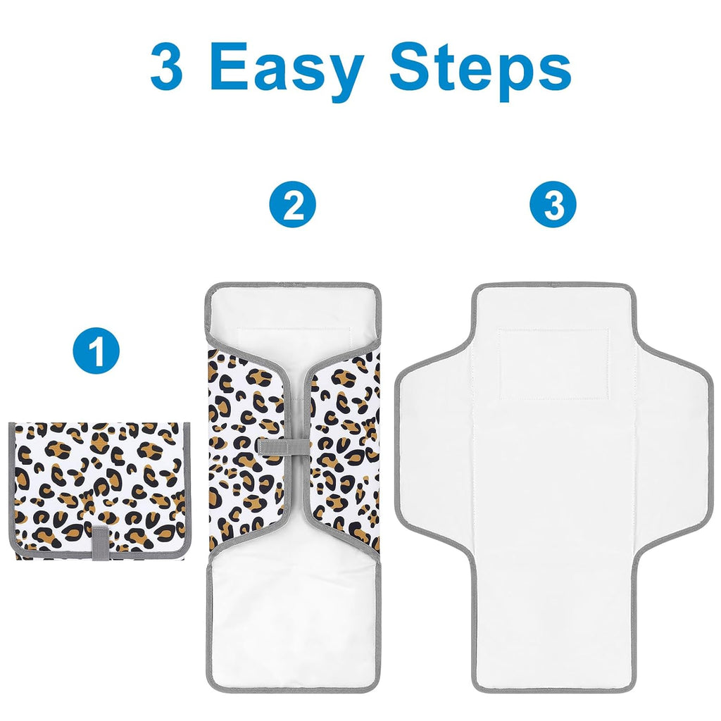 Accmor Portable Diaper Changing Pad, Waterproof Baby Changing Mat, Foldable Travel Diaper Changing Pads for Baby