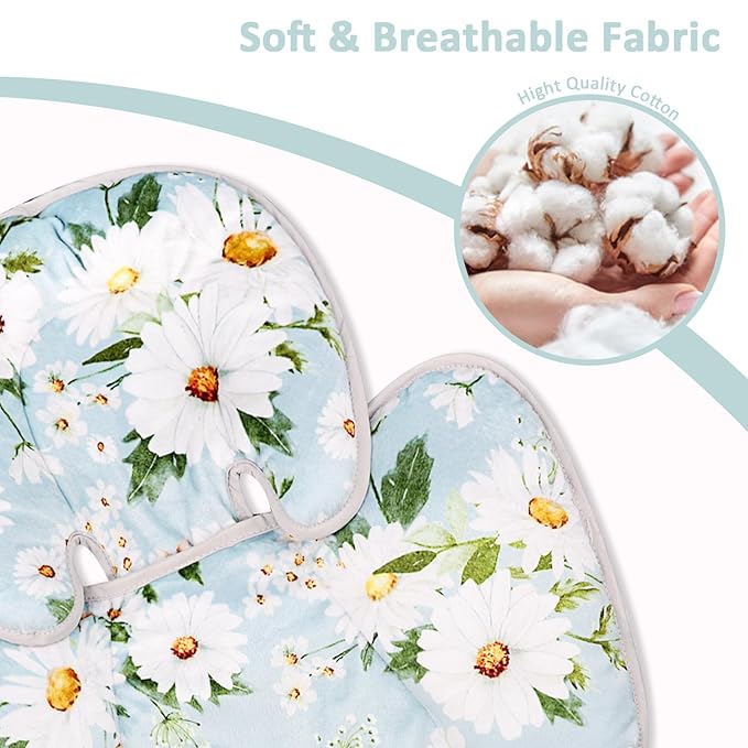 Pea Pod Baby Head Support for Newborn, 2 in 1 Infant Head Body Support for Girls Extra Soft Breathable Cushion Insert-BubblyBeeBaby