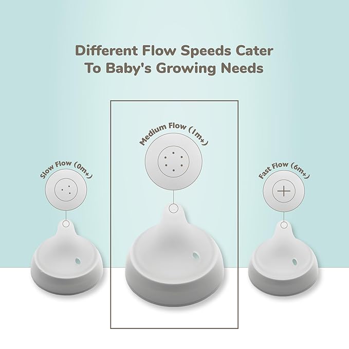 NUK Perfect Match 2-in-1 Natural and Anti-Colic 8oz Bottle with Adaptable Medium Flow Nipple, 2 Pack-BubblyBeeBaby