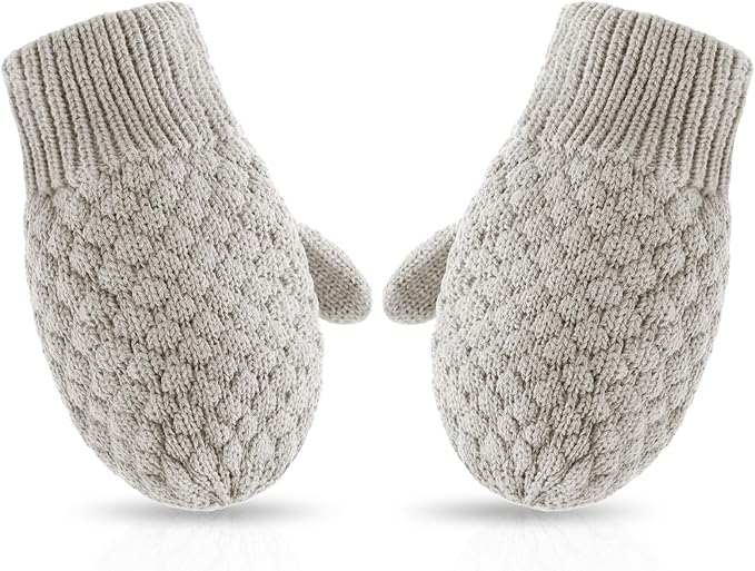 Baby Knit Mittens Toddler Boys Girls Gloves Winter Infant Newborn No Scratch Mitten 0-3 Years-BubblyBeeBaby