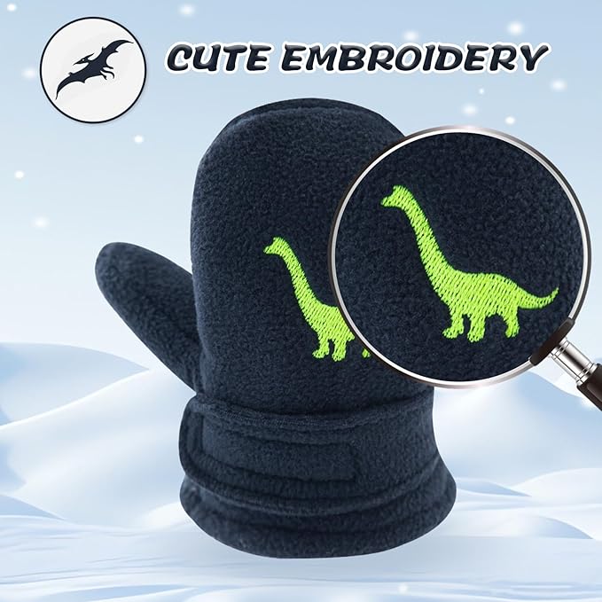 BAVST Baby Toddler Winter Mittens Girls Warm Fleece Lined Gloves Kids Sherpa Lined Mittens for Boys-BubblyBeeBaby