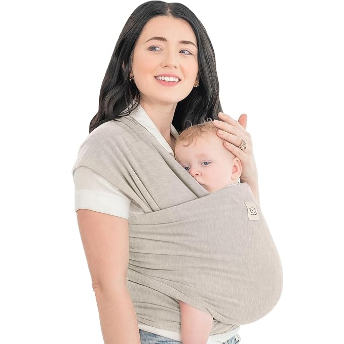 KeaBabies Baby Wrap Carrier - All in 1 Original Baby Carrier Newborn to Toddler Sling, Easy to Wear, Hands Free Bonding, Lightweight, Breathable Infant Wraps (Stone Gray)-BubblyBeeBaby