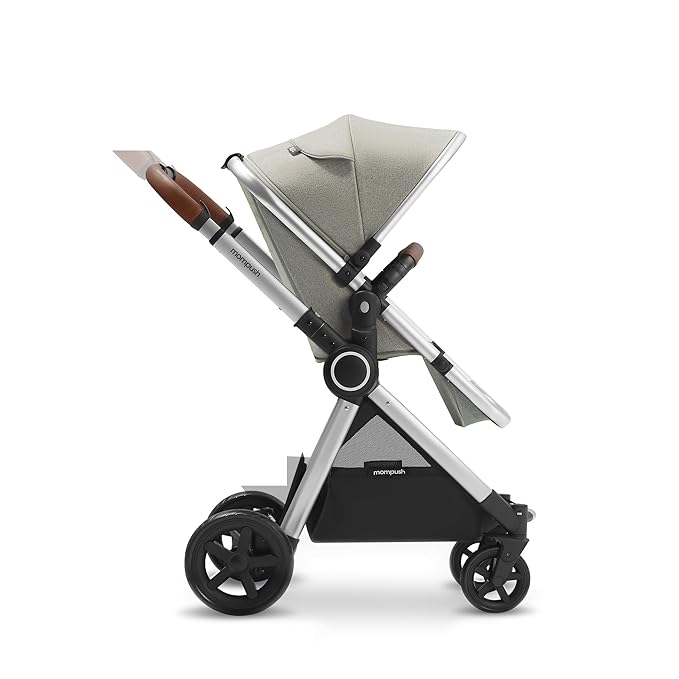 Mompush Ultimate 2 Baby Stroller for Infant and Toddler with Newborn Mode and Reversible Seat, All-Terrain Stroller with All-Wheel Suspension, Includes Car Seat Adapter and Large Storage Basket-BubblyBeeBaby