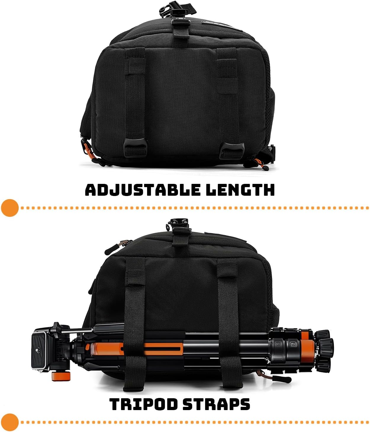 Camera Sling Bag for Photographers - Waterproof Single-Shoulder Camera Case with Adjustable Dividers, Rain Cover & Side Tripod Pocket