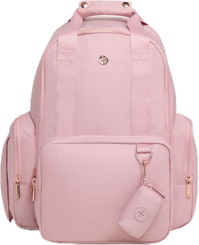 Huggies Signature Hug Pack Diaper Backpack, Bridal Rose, O/S-BubblyBeeBaby