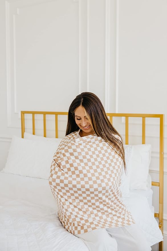 Copper Pearl Multi-Use Cover: Car Seat Covers, Nursing Cover, and Stroller Cover for Sun - Stretchy Fabric, All-Season Use, Stylish Designs, Easy Access for Moms - Rad-BubblyBeeBaby