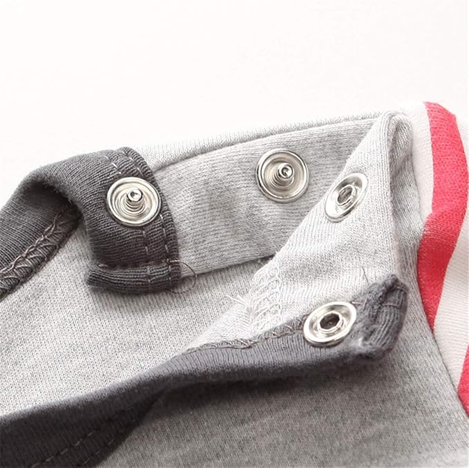 Kiddiezoom Baby and Toddler Boys'Snug Fit Footed One-Piece Romper Jumpsuit Cotton Cotton Footed Outfit-BubblyBeeBaby