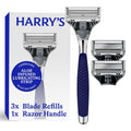 Harry's Shaving Kit for Men - Razor Handle and 3 Razor Blade Refill Cartridges - Chrome Edition