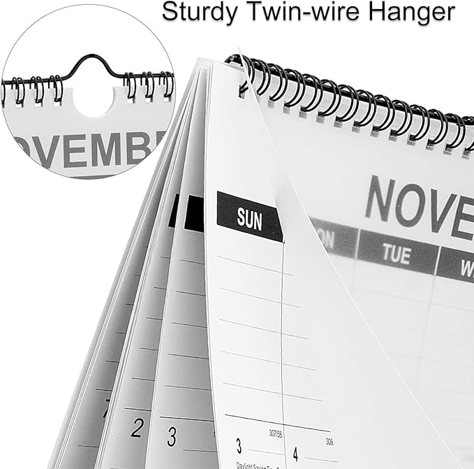 2025-2026 Wall Calendar, 17" x 12" Academic Calendar, Monthly Calendar with Wire Binding & Hanging Hook, Large Wall Calendar, Desk Calendar-BubblyBeeBaby