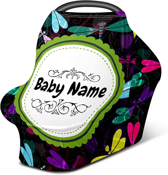 Baby Car Seat Stroller Cover Nursing Cover New Mom Breastfeeding Scarf Soft Stretchy Infant Carrier Cover Car Canopy Coverage-BubblyBeeBaby
