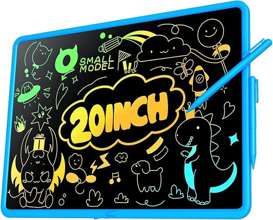 20 Inch LCD Writing Tablet for Kids, Rechargeable Large Kids Drawing Pad, Mess Free Drawing Tablet, Doodle Board, Educational & Learning Drawing Toys for Boys and Girls Aged 3+ Years Old Birthday Gift-BubblyBeeBaby