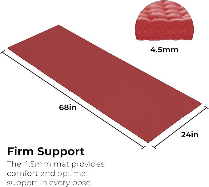 Hello Fit 10-Pack Yoga Mat, 68" x 24" Non Slip Exercise Mat, 4mm Thick Gym Mat for Fitness and Stretching, Bulk Non Toxic Yoga Mats for Schools and Studios-BubblyBeeBaby