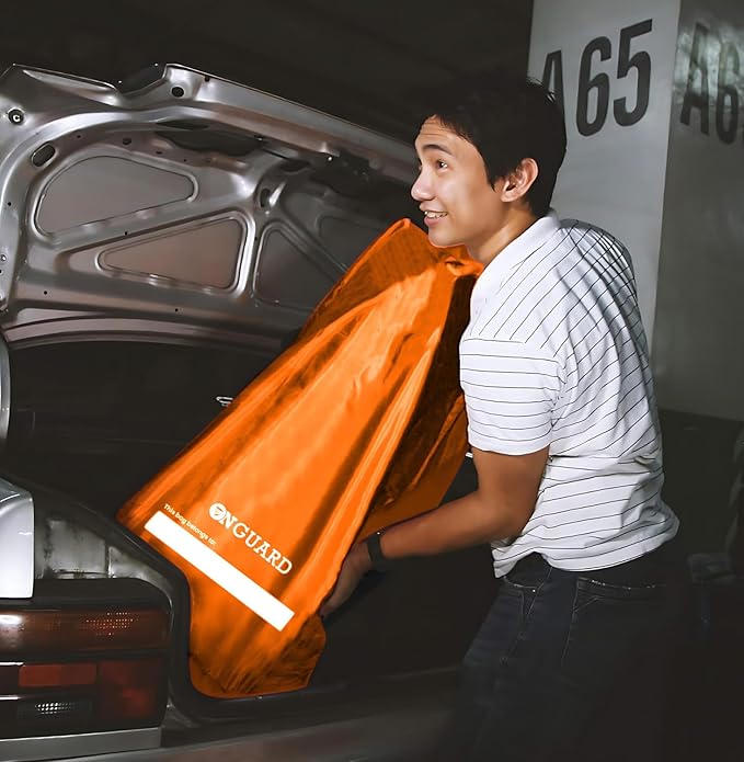 ONGUARD Waterproof Single and Double Stroller Bag for Airplane - Travel Stroller Cover for Air Travel and Storage - Gate Check Bag Backpack- Baby Airplane Essentials - Orange-BubblyBeeBaby