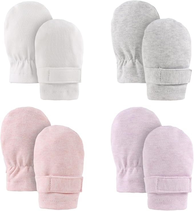 Newborn Baby Mittens Infant No Scratch Gloves Cotton Mitts for Baby Girls Boys-BubblyBeeBaby