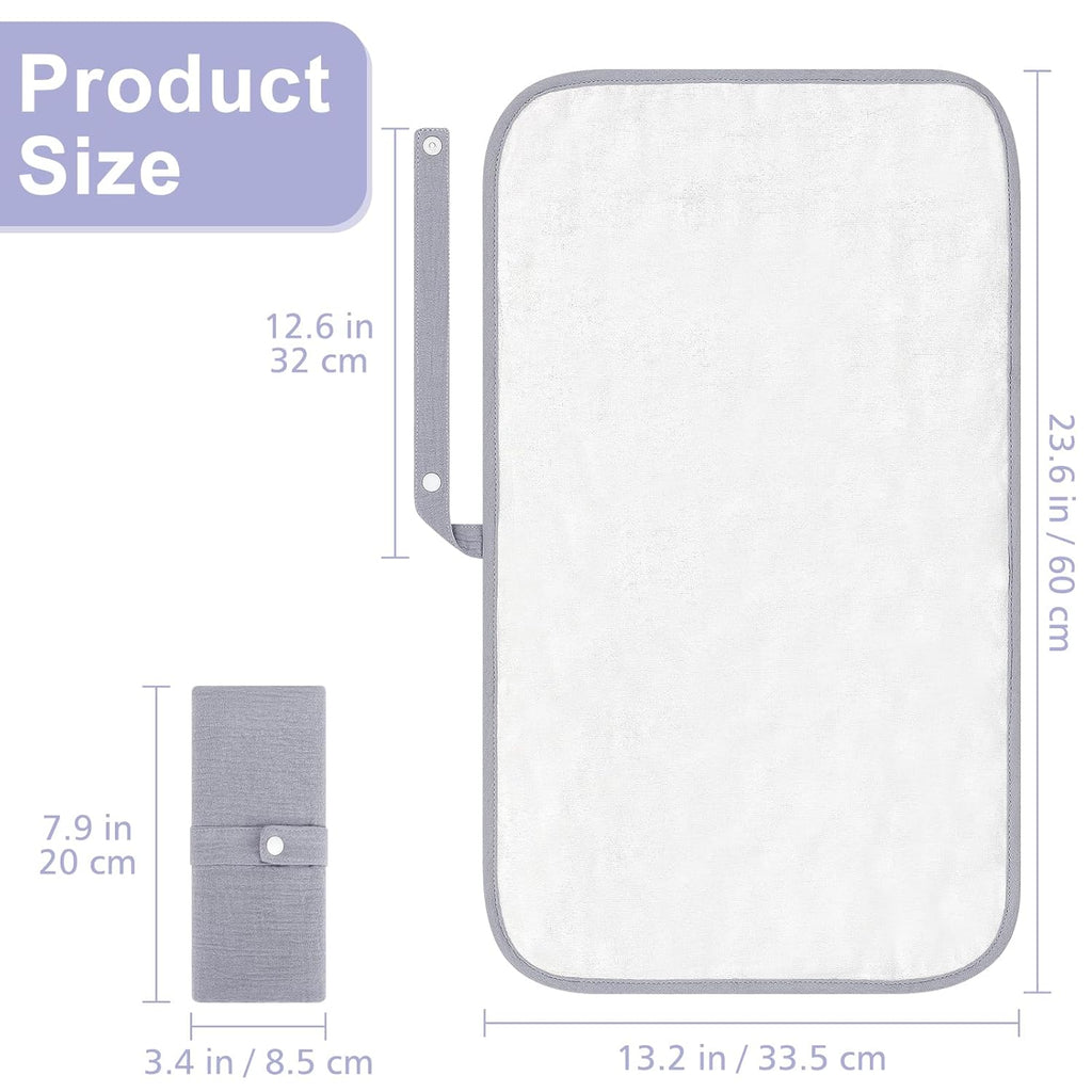 Accmor Portable Diaper Changing Pad, Waterproof Foldable Baby Changing Mat for Travel, Baby Essentials Shower Registry Gifts