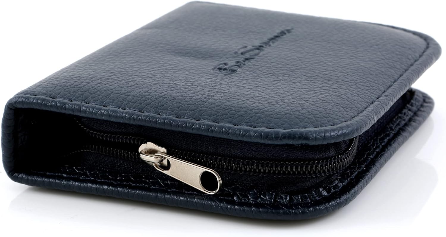 Ben Sherman Nail Clippers for Men Travel Size Nail Clipper Set, 5 Pcs Mens Nail Grooming Kit includes Nail Clippers, Scissors, Tweezers and Leather Traveling Case