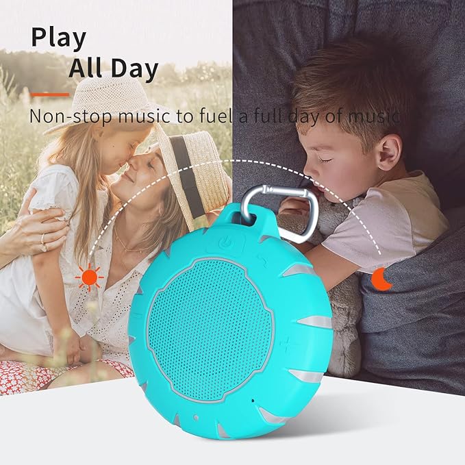 HEYSONG Waterproof Shower Bluetooth Speaker, Durable & Portable with Clear Sound, Ideal for Shower, Pool, Beach & Kayaking – Great Gift for Girls, Women & Men-BubblyBeeBaby