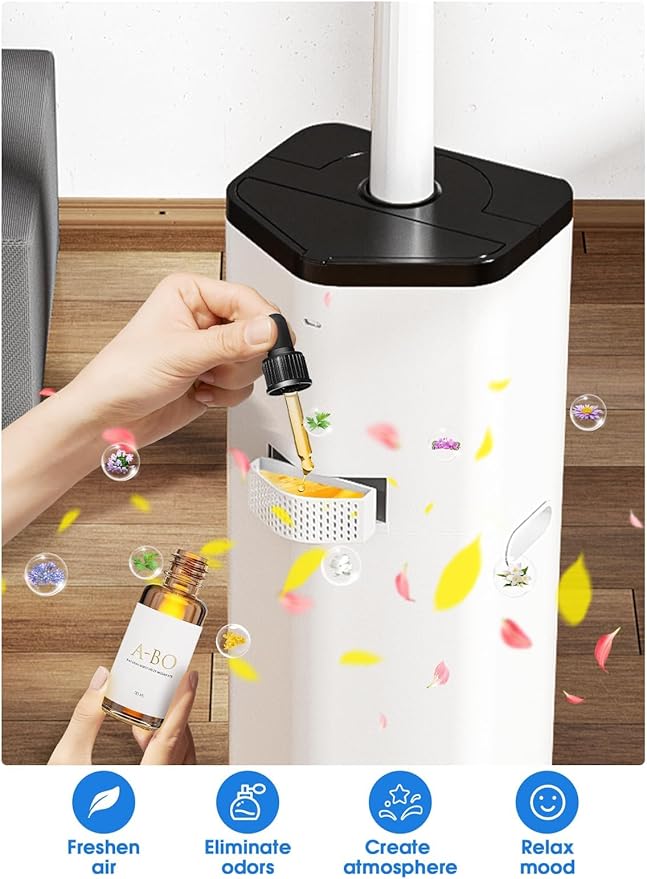 19L/5Gal Humidifiers for Bedroom Large Room 2800 sq ft, Quiet Humidifiers for Large Room, Floor Humidifier with 3 Mist Mode & Auto 180°Mist Tube for Home Whole House School Office Commercial Plants-BubblyBeeBaby