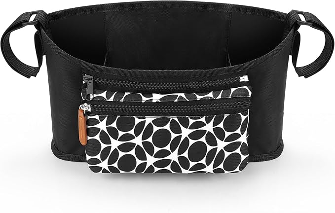 Accmor Universal Stroller Organizer with Detachable Phone Bag, Stroller Bag Caddy Organizer Stroller Accessories for Uppababy, Baby Jogger, Nuna, Doona, Britax Strollers-BubblyBeeBaby