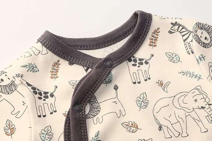 Kiddiezoom Baby and Toddler Boys'Snug Fit Footed One-Piece Romper Jumpsuit Cotton Cotton Footed Outfit-BubblyBeeBaby