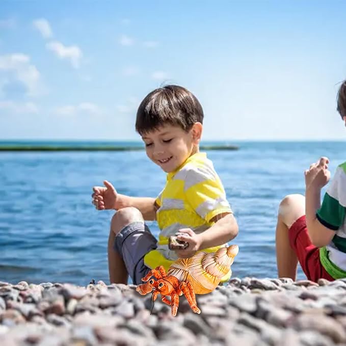 Hermit Crab Plush Toy,Crab Stuffed Animal,Simulated Plush Toy,Soft Stuffed Toy for Adults Birthday for Boys and Girls-10 Inch-BubblyBeeBaby