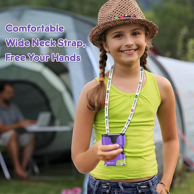 1000X Handheld Microscope for Kids 4K 2.0" Screen Rechargeable Mini Pocket Digital Microscopes w/Slides Kit Portable Edu Gift Age 4-6 8-12 Children Students (Purple)-BubblyBeeBaby