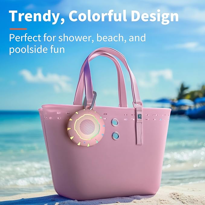 HEYSONG Bluetooth Shower Speaker + DIY Diamond Stickers – Great Gift for Girls-BubblyBeeBaby