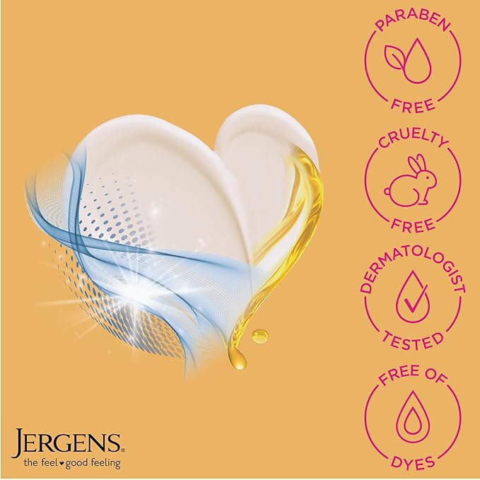 Jergens Skin Firming Body Lotion for Dry to Extra Dry Skin, Skin Tightening Cream with Collagen and Elastin, Dermatologist Tested, Hydralucence Blend Formula, 16.8 Oz, Pack of 3-BubblyBeeBaby