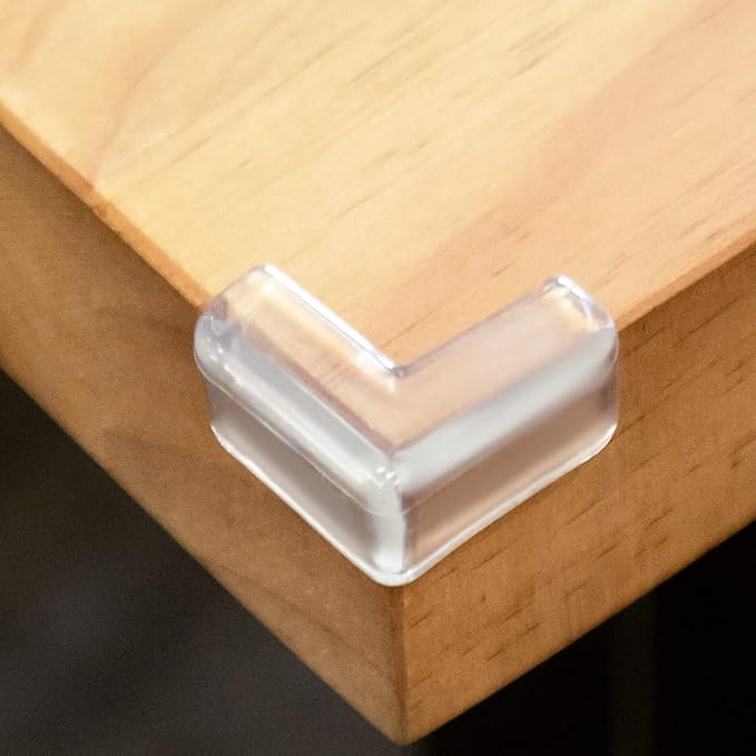 12 Pack Table Corners, Corner Guards, Clear Corner Protectors, Corner Protectors, Baby Proof Corner Guards Stop Child Head Injuries Tables, Furniture & Sharp Corners Baby Proofing (L-Shaped)-BubblyBeeBaby