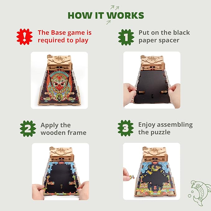 iDventure Cluepuzzle Expansion The Aztec Realms | Wooden Puzzle with 200+ Pieces | Escape Room Game | Gift Box | 4 Designs | Puzzle Size 20x12 cm | Wooden Puzzles for Adults and 10+ | Gift | Hobby-BubblyBeeBaby