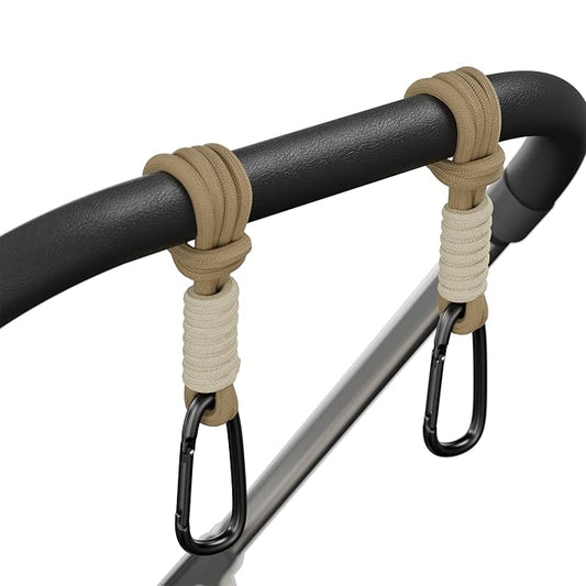 SURDOCA Baby Stroller Hooks, Stroller Clips and Hooks for Diaper Bag, Mommy Bag Hook for Stroller Heavy Duty, Universal Stroller Hanger and Strap, Stroller Accessories for Mom-BubblyBeeBaby