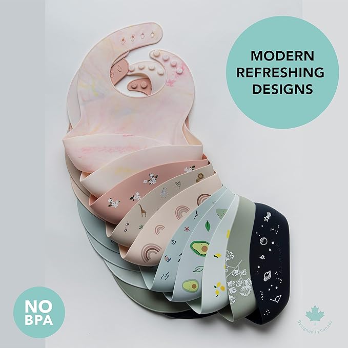 Loulou Lollipop Soft, Waterproof Silicone Feeding Bib for Babies and Toddlers-BubblyBeeBaby