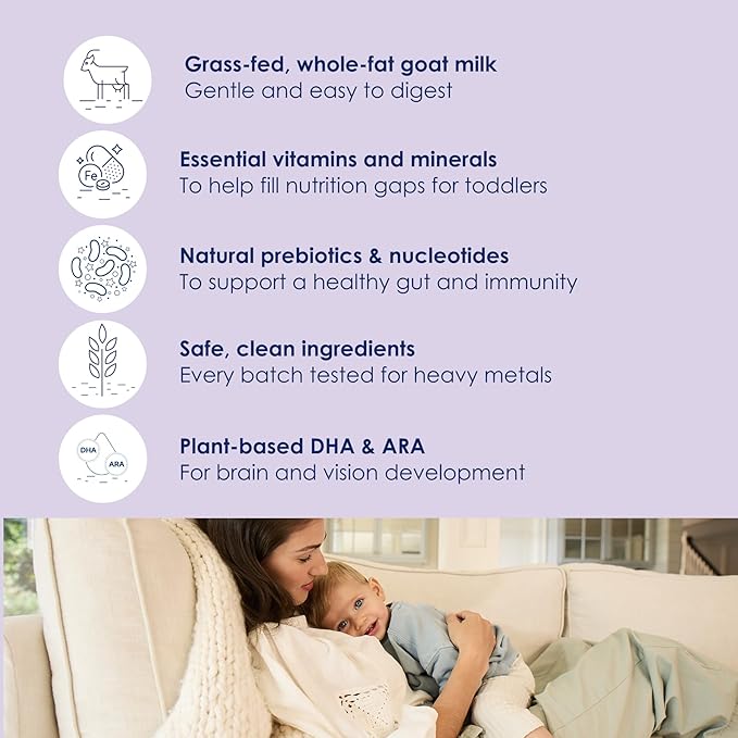 Kabrita Goat Milk Toddler Nutrition, 12-24 Months - Easy to Digest, Contains Vitamin D, Calcium, Iron, DHA, Non-GMO - Gentle on Sensitive Tummies - Supports Gut Health & Sleep - 28oz (Pack of 6)-BubblyBeeBaby