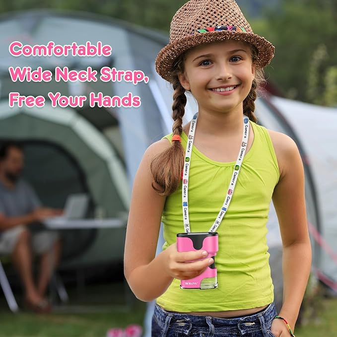 1000X Handheld Microscope for Kids 4K 2.0" Screen Rechargeable Mini Pocket Digital Microscopes w/Slides Kit Portable Edu Gift Age 4-6 8-12 Children Students (Pink)-BubblyBeeBaby