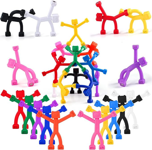 24 PCS Magnetic Travel Toys for Kids, Creative, Portable and Educational, Magnetic-People-Magnet-Men: Cute Robot & Funny Magnets, Small Fidget Toys for Classroom Prizes, Easter Egg Stuffers, Office-BubblyBeeBaby