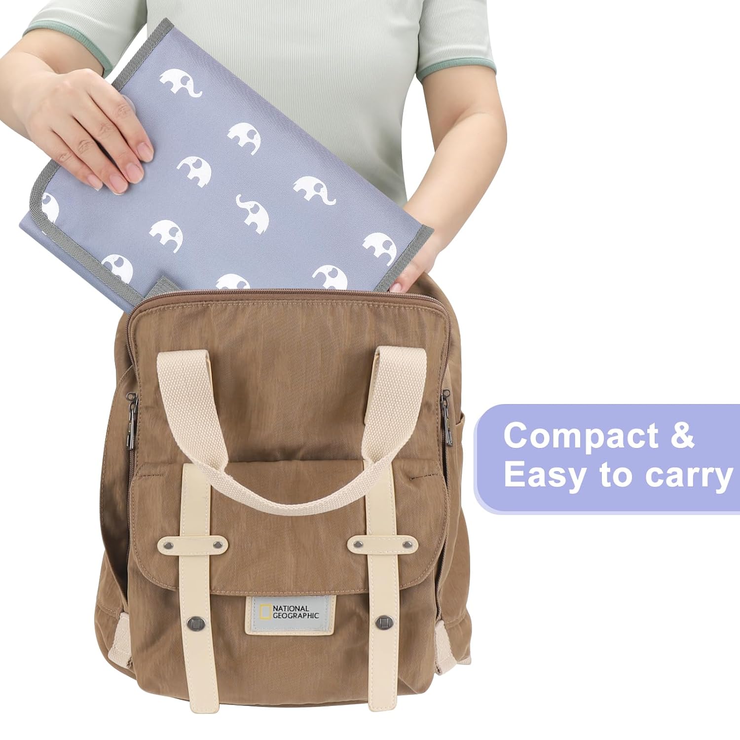 Accmor Portable Diaper Changing Pad, Waterproof Baby Changing Mat, Foldable Travel Diaper Changing Pads for Baby, Baby Essentials Shower Registry Gifts