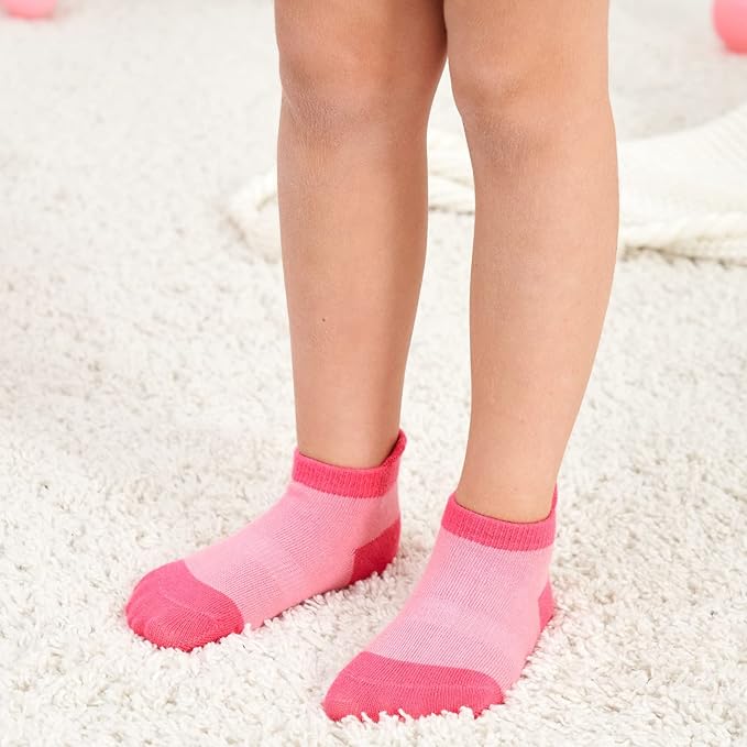 Zaples Baby Non Slip Grip Ankle Socks with Non Skid Soles for Infants Toddlers Kids Boys Girls-BubblyBeeBaby