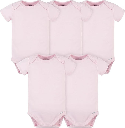 Gerber baby-boys 5 Pack Onesies Multi-packs Bundle Interlock 180 Gsm-BubblyBeeBaby