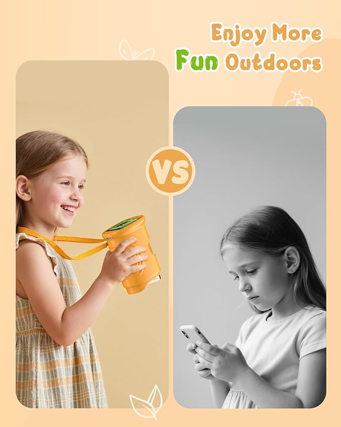 1000X Handheld Digital Microscope for Kids: Pocket Microscope with 2.0" IPS Screen - STEM Toys Birthday Gifts for Girls Boys - Portable Edu Science Kits Toddler Age 3-6 6-12-BubblyBeeBaby