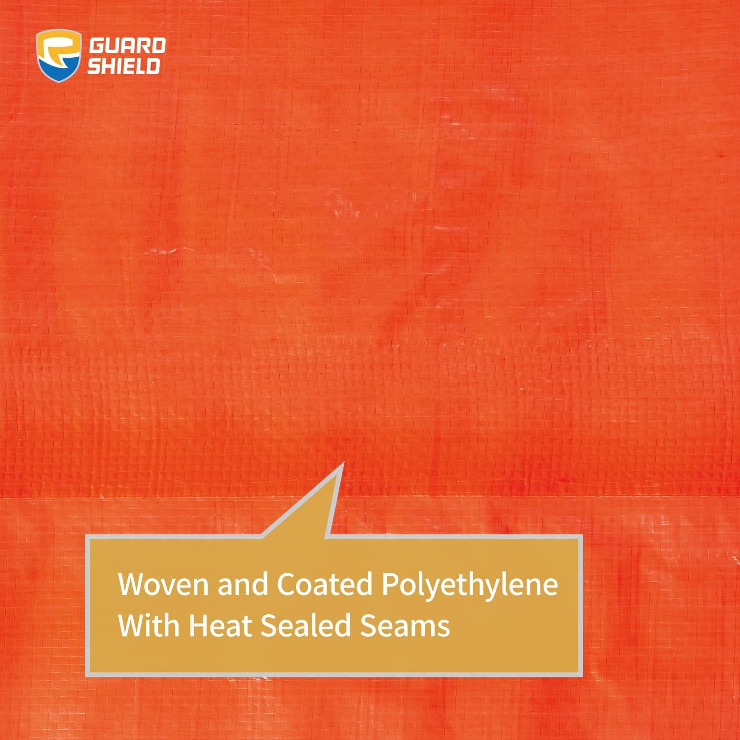 GUARD SHIELD Orange Tarp 8x8 Feet Tarps High Visibility Outdoor Poly Cover Lightweight 6mil