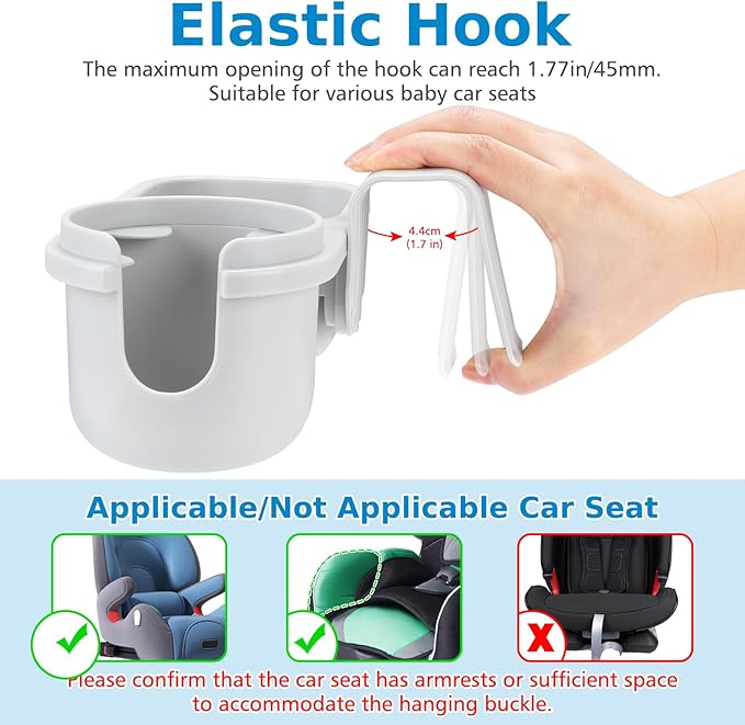 Accmor Child Cup Holder Snack Tray for Convertible Car Seats, Universal Child Cup Holder Compatible with Most Baby Car Seat Models-BubblyBeeBaby