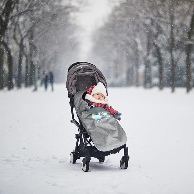Stroller Cover for Winter, Universal Waterproof Baby Stroller Footmuff, Warm Bunting Sleeping Bag for Cold Weather(Rainbow)-BubblyBeeBaby